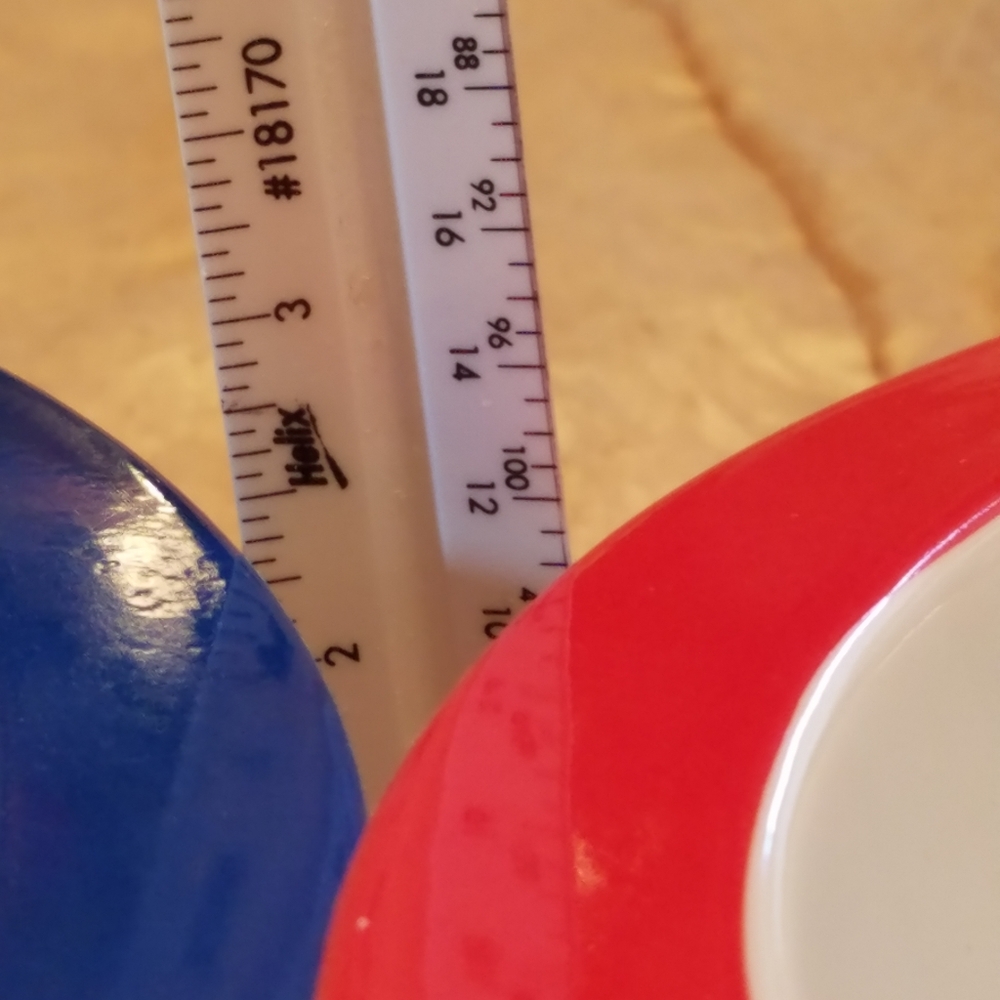 Bowls 
Hard plastic bowls 
One red with pictures o - Picture 5 of 10